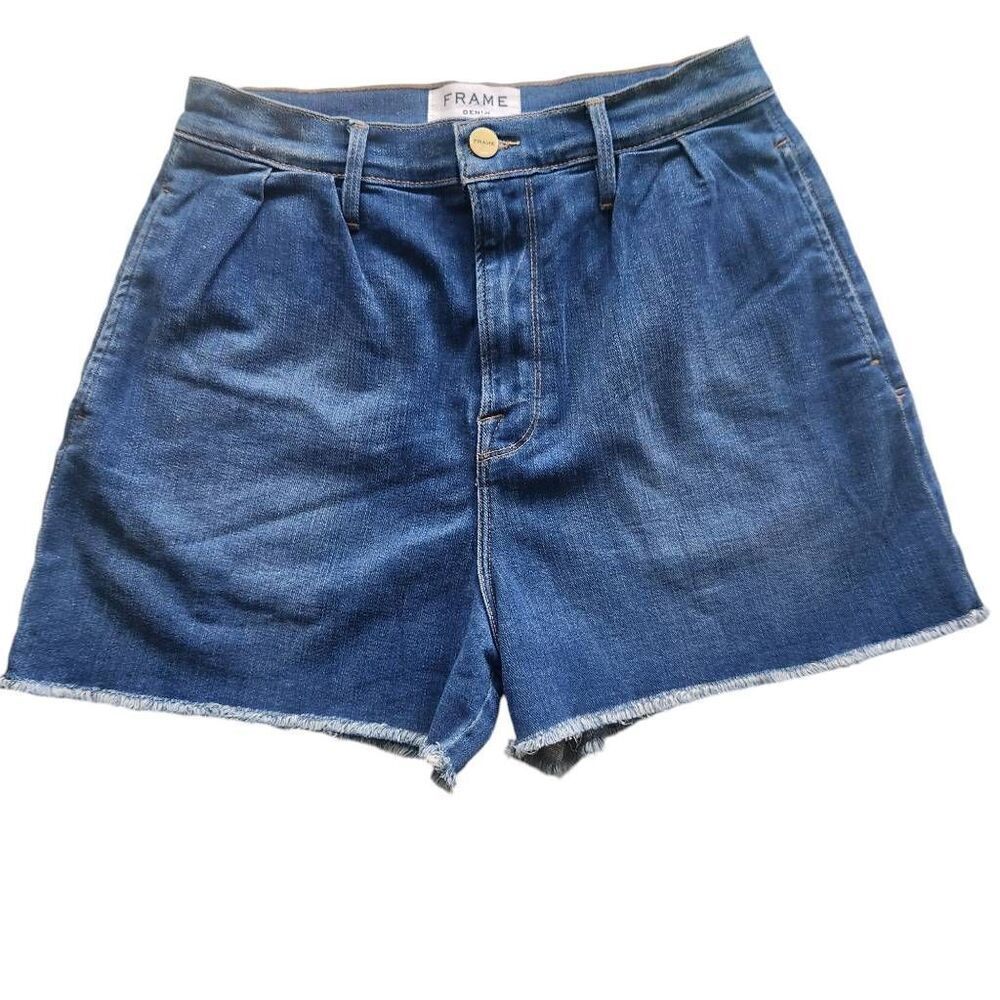 FRAME Shorts Denim Womens 27 High Waisted Trouser 3"